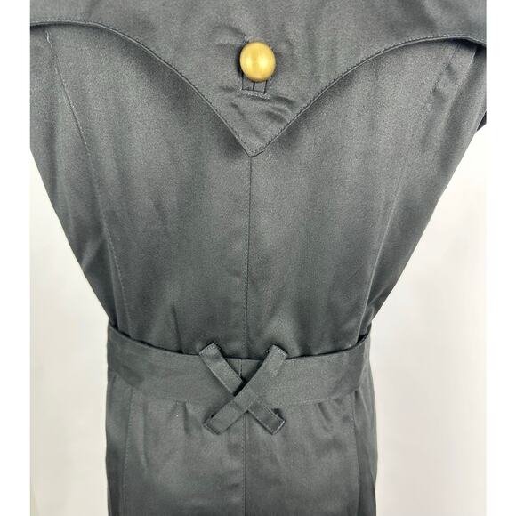 NWT Voom by Joy Han USA Size Medium Black Trench Coat Goth Whimsygoth - Picture 11 of 16